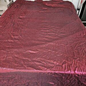 Burgundy Round Tablecloth Extra Large 126in Crushed Satin Wedding Event Decor